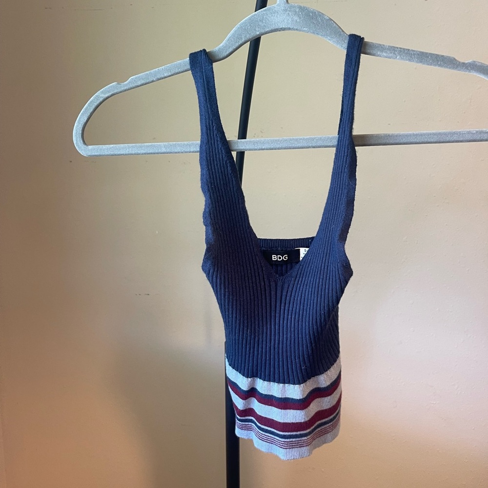 Urban Outfitters Blue and Maroon tank and crop top